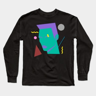 GRACE JONES 80S STYLE GEOMETRIC Long Sleeve T-Shirt